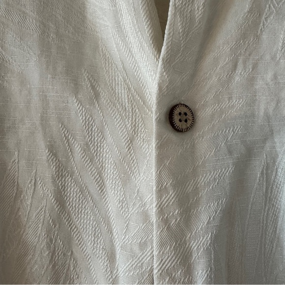 Men’s Jamaica Jaxx Silk Shirt Size Large - Authentic Island Style Off-White - Picture 3 of 5